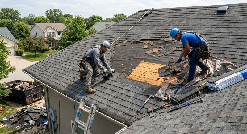 Damaged Roof Repair in Harveys Lake, PA