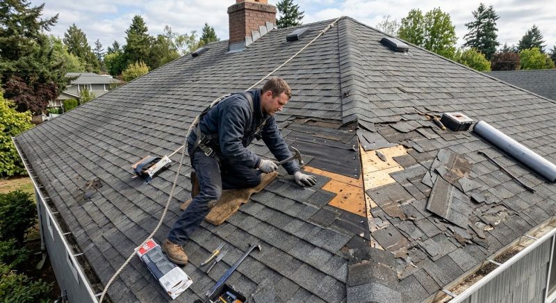 Damaged Roof Repair in Hazleton, PA