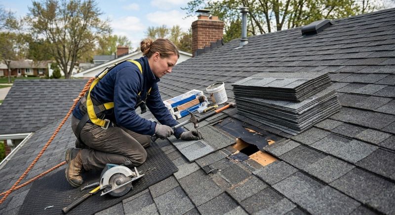 Hip Roof Shingle Repair in Luzerne County, PA