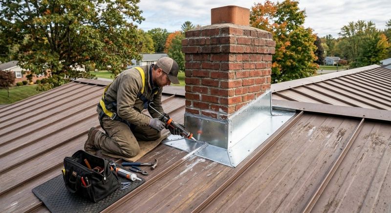 Metal Roof Flashing Repair in Luzerne County, PA