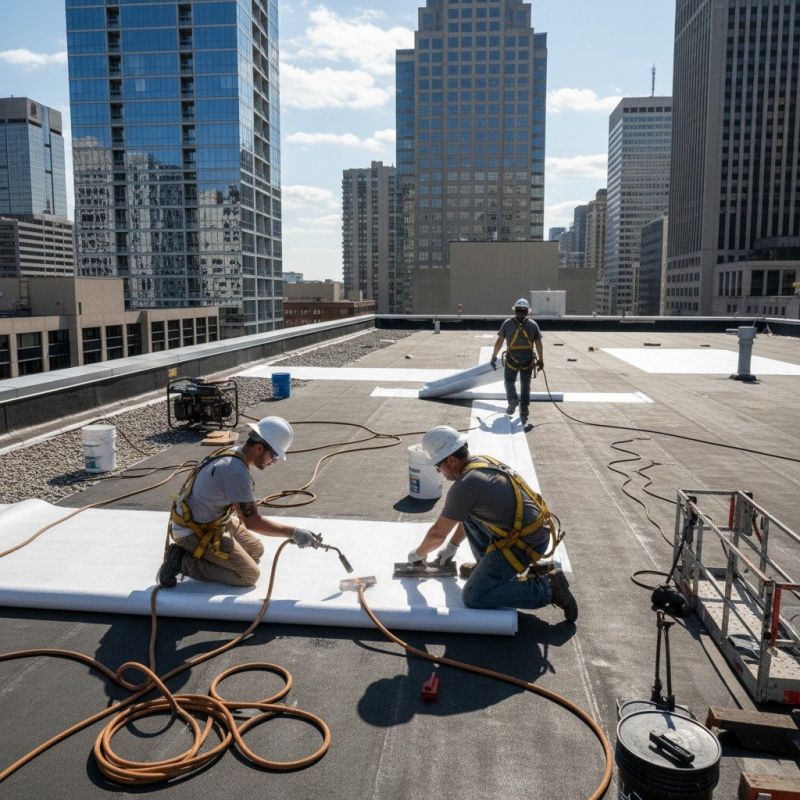 Single Ply Roof Repair in Mountain Top, PA