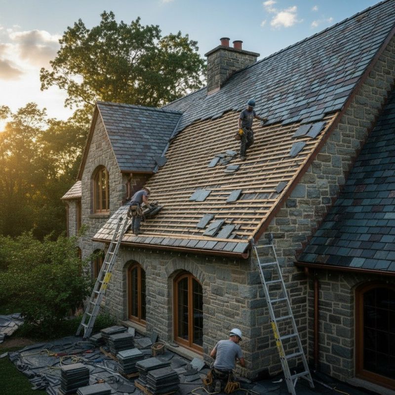 Slate Roof Replacement in Clarks Summit, PA