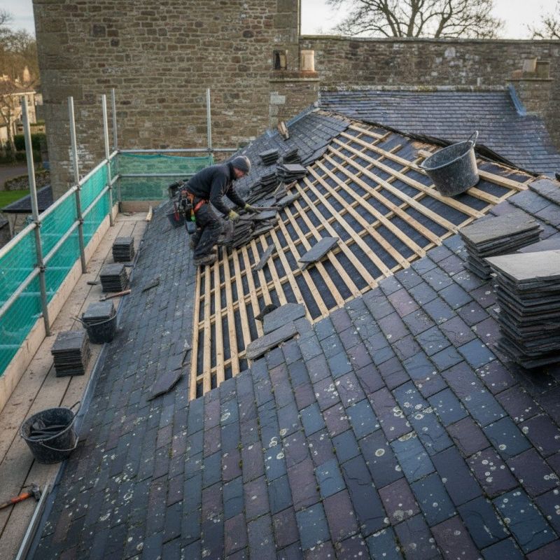 Slate Roof Replacement in Harveys Lake, PA